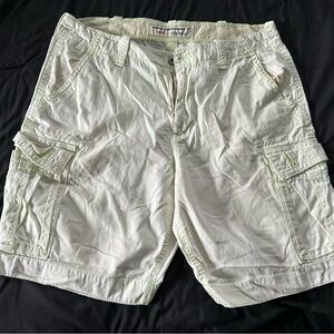Men's Cream Cargo Shorts